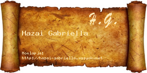 Hazai Gabriella névjegykártya